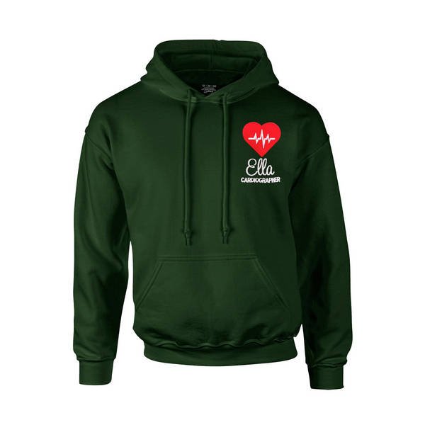 Healthcare Nursing Red Heartbeat Design Pullover Hoodie - Image 4