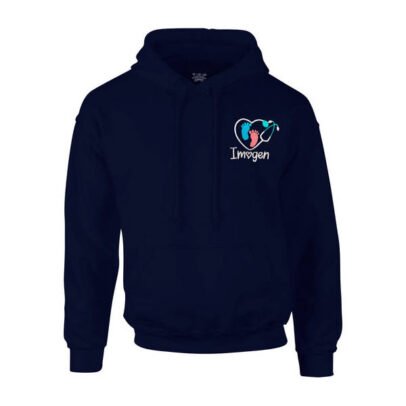 Healthcare Nursing Stethoscope & Baby Feet Design Pullover Hoodie
