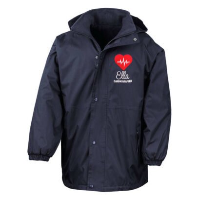 Healthcare Nursing Red Heart Beat Design Waterproof Coat