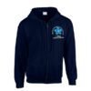 Healthcare Nursing Blue Forget Me Not Design Zipped Hoodie