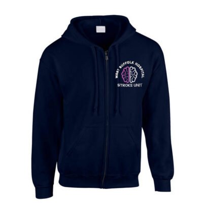 Healthcare Nursing Two Sided Brain Design Zipped Hoodie