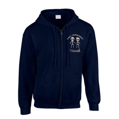 Healthcare Nursing X-Ray Skeletons Zipped Hoodie