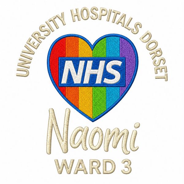 NHS Rainbow Heart Design Zipped Hoodie - Image 2