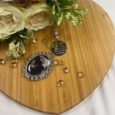 Memorial Chain with Engraved Message + Photo