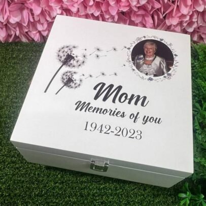 White Wooden Memory/Memorial Box
