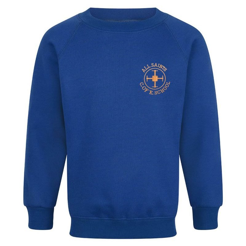 Royal Blue Primary School Jumper With Embroidered Logo - Image 2