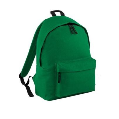 Bright Green School Backpack With Embroidered Logo