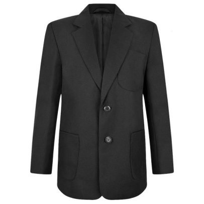Black School Blazer with Embroidered Logo
