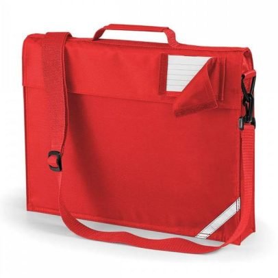 Red Primary School Book Bag With Strap & School Logo