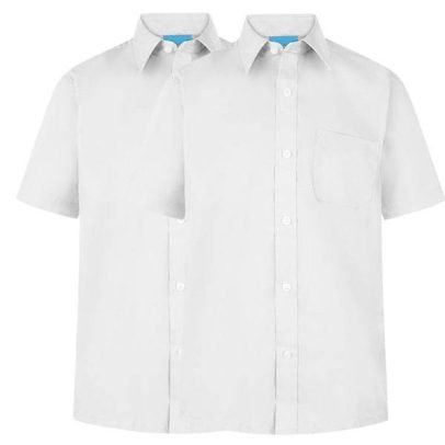 2 x Boys White School Shirts