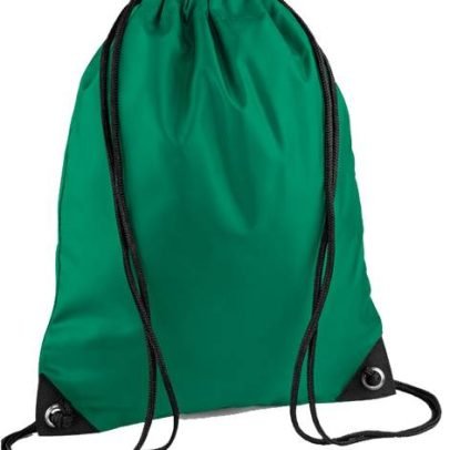 Bright Green School Pump Bag with Embroidered School Logo