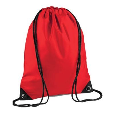 Red School Pump Bag with Embroidered School Logo