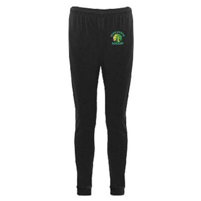 Wood Green Academy Black Joggers With Embroidered Logo