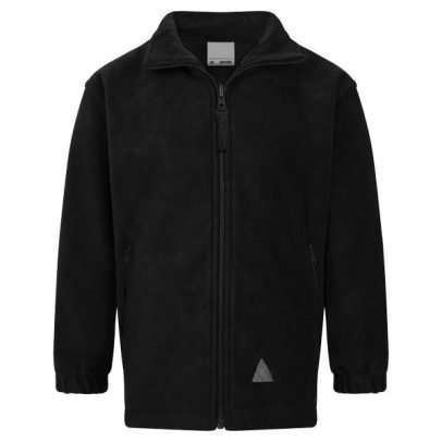 Black School Fleece With Embroidered Logo