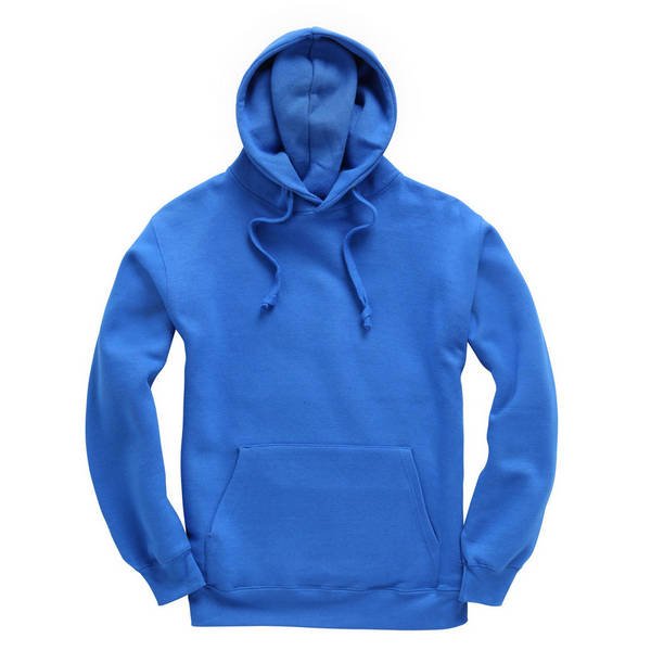 Royal Overhead Hoodie With Embroidered Logo