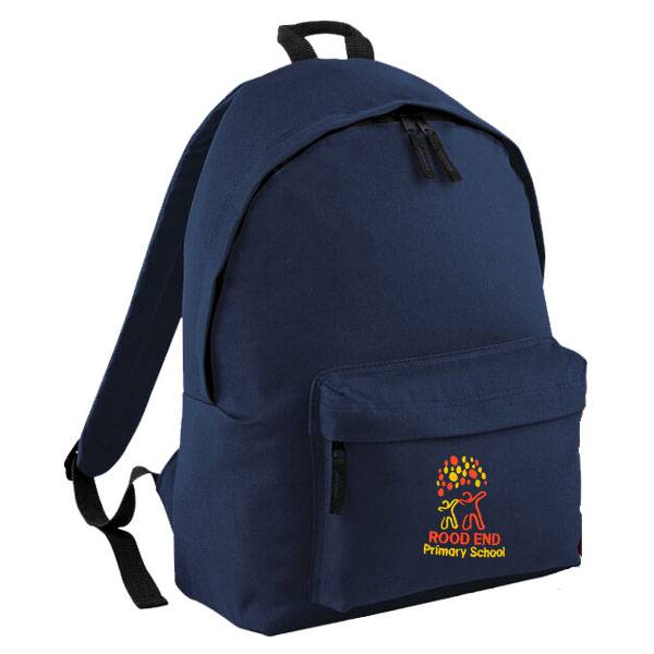 Navy Backpack With Embroidered School Logo | CC Uniforms